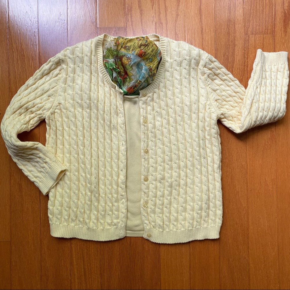 Limited Cotton cardigan and silk shell